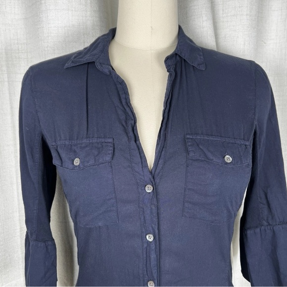 Vintage Standard James Perse Midnight Blue Button-Up Shirt - Picture 5 of 6